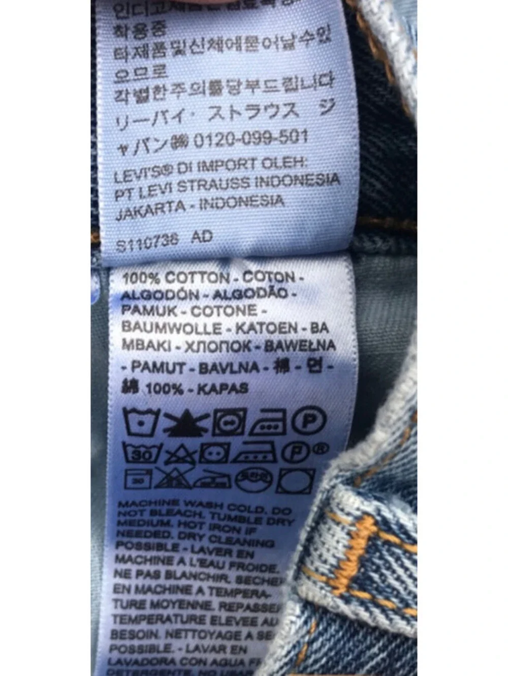 Levis Jeans Mens 34x29 Blue 501 Classic Straight Leg Modern Button Fly Work Pant